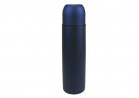 Термос цельнометаллический 1л синий матовый с клапаном - Компания